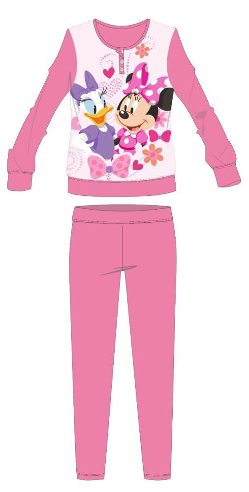 Disney Minnie Mouse winter thick children's pajamas - cotton flannel pajamas - pink - 110-0