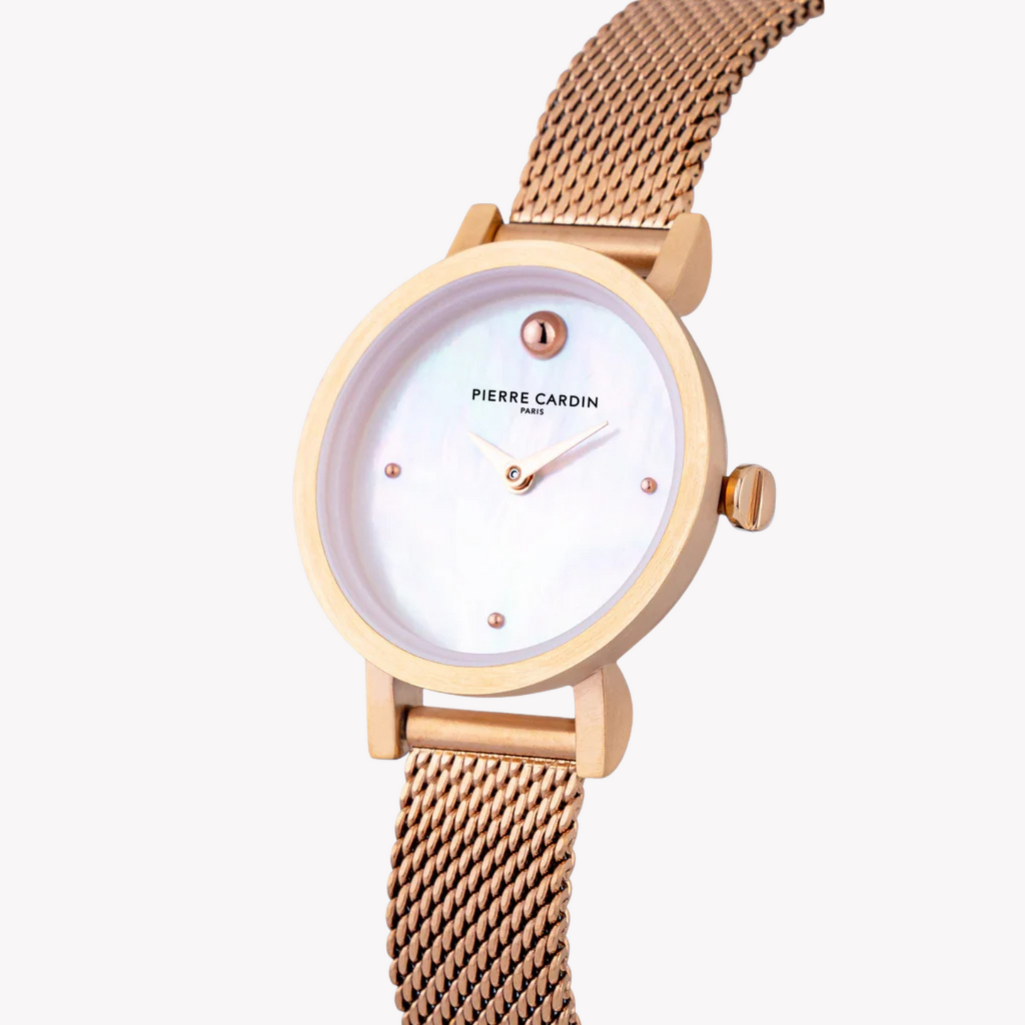 Pierre Cardin Women's Rose Gold Watch, White Dial | Ccm.0524